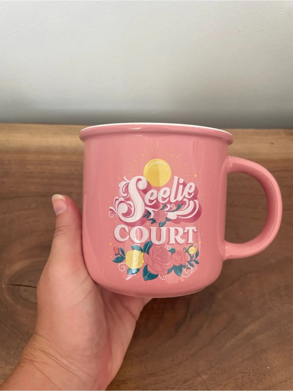 Seelie Court Pink Ceramic Coffee Mug Bookish Box Exclusive ACOTAR